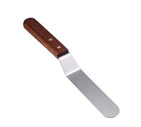 SILENRADAWN Espátula para Mantequilla de Acero Inoxidable Mango de Madera Roja de 6 Pulgadas, Fácil de Limpiar y Adecuado para Decoración de Pasteles en Cocina