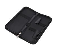 SILENRADAWN Estuche de Cuero Negro para Tijeras de Peluquero, Compacto y Fácil de Limpiar, Adecuado para Peluquería Profesional y Uso Diario