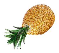 SILENRADAWN Figura y Fácil de Transportar Resistente al Desgaste de Piña de Cristal Decorativa en Tonos Amarillos para Adorno Moderno del Hogar o Centro de Mesa