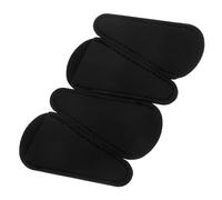 SILENRADAWN Fundas Protectoras Reutilizables para Tijeras de Bordar, 4 Piezas de Cuero PU Negro, Fácil de Usar y Protección Segura para Puntas de Tijeras en Costura