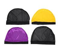 SILENRADAWN Gorro de Raso Transpirable para Peluca Unisex, 4 Piezas Diseño Elástico y Seguro para Actividades Hip Hop y Fabricación de Pelucas Color Aleatorio