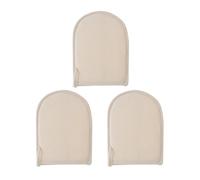 SILENRADAWN Guantes de Limpieza de Lufa Exfoliantes para Baño 3 Piezas sin Dedos de Lino Beige para Eliminar Células Muertas y Masaje Corporal