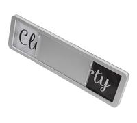 SILENRADAWN Imán Magnético para Lavavajillas Doble Cara Señal de Limpio y Sucio Material Acrílico y ABS Color Plata Indicador Reversible para Cocina y Limpieza Doméstica