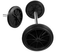 SILENRADAWN Juego de 2 Ruedas de Goma para Cubo de Basura 19.68X7.28X3.93 Pulgadas Eje Hueco 48Cm Instalación Sencilla para Contenedores de Residuos y Uso Industrial