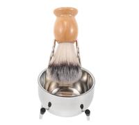 SILENRADAWN Kit de Afeitado Hombre con Brocha de Pelo Fino Bol Acero Inoxidable y Soporte Duradero para Cepillos Set Completo para Afeitado y Cuidado de Barba Elegante Embalaje