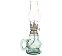 SILENRADAWN Lámpara de Queroseno de Vidrio Retro para Hogar, Luz de Aceite Vintage Transparente, Lámpara de Parafina Decorativa, 1 Pieza Azul, Adecuado para Emergencia y Ambiente Cálido