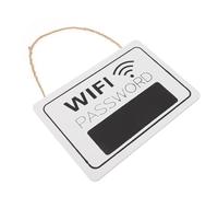 SILENRADAWN Letrero Colgante de Wifi Blanco de Mdf con Espacio para Escribir Clave, Adecuado para Hotel o Espacio Común, Señalización Llamativa y Práctica