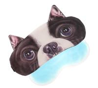 SILENRADAWN Máscara para Dormir de Dibujos Animados Diseño de Perro Bulldog, Antifaz y Transpirable Bolsa de Gel Frío para Bloqueo de Luz, Cómoda Cubierta para Ojos Adecuado para