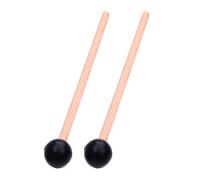 SILENRADAWN Mazos de Lengua para Marimba, 2 Unidades, Madera Natural Cabeza de Caucho, Palillos de Percusión Profesionales para Instrumentos Musicales, Uso en Práctica y Presentaciones