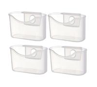 SILENRADAWN Mini Estuche de Almacenamiento de 4 Piezas en Pp Práctico y Multiusos para Organizar Paquetes de Tomate y Condimentos en Nevera, Adecuado para Dormitorio y Hotel