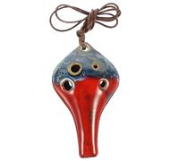 SILENRADAWN Ocarina de Cerámica para Principiantes de 6 Agujeros en Tono C Alto, Fácil de Tocar y Almacenar, Adecuado para Aprendizaje Musical Portátil Color Aleatorio