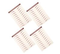 SILENRADAWN Pegatinas Transferibles para Cejas 3d Impermeables y Realistas, Adhesivas, Efecto Pelo Natural, 4 Hojas para Maquillaje Temporal y Resistente al Sudor para Mujeres