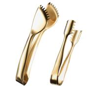 SILENRADAWN Pinzas para Cubitos de Hielo de Acero Inoxidable, 2 Piezas, Diseño Sencillo y Resistente para Barbacoa y Picnic, Ideales para Servir y Sujetar Pan