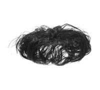 SILENRADAWN Postizo para Cabello Rizado con Clip, Adorno Negro de Fibra Que Cubre Canas y Da Volumen, Adecuado para Viajes y Fiestas en Mujeres