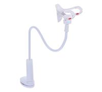 SILENRADAWN Soporte Ajustable para Teléfono Celular Clip Blanco de 65 Cm Soporte Multifuncional para Escritorio y Cama de Uso en Oficina y Hogar