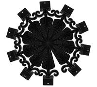 SILENRADAWN Tapas para Postes de Valla de Plástico Negro, 10 Piezas, Cubiertas Protectoras Resistentes para Exterior, Accesorios Decorativos para Barandillas y Cercas de Jardín