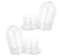 SILENRADAWN Terrario Botella de Vidrio Micropaisaje, Botella Porta Paisaje de Vidrio Borosilicato Orificio de 8mm, Resistente y Decorativa para Oficina o Estudio, Pack de 2 Piezas