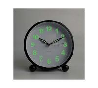 Silent Alarm Clock - Non Ticking Analog Alarm Clocks with Warm Light - Minimalistic Round