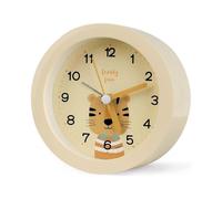 Silent Alarm Clocks Bedside Children's Alarm Clock Cute Cartoon Alarm Clock with Nightlight ,Travel Alarm Clock Battery Powered Diameter 9.5cm