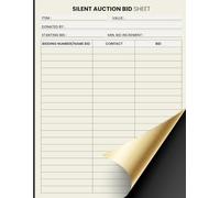 Silent Auction Bid Sheets: Streamlined Bid Tracking and Event Management with Professional Silent Auction Bid Sheets for Successful Fundraising