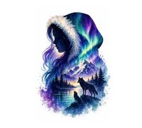 Silent Aurora on a Winter's Night Undated Weekly Planner: Watercolor Art | Crescent Moon Aesthetic | Journal or Notebook for School, College, Work or Play | Monthly Reflection Pages