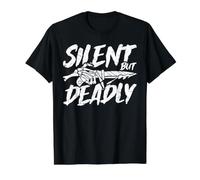 Silent But Deadly Camiseta gráfica económica, Hombre, Negro, M