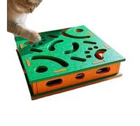 Silent Cat Scratcher, Nail File Board, 40x40x8cm Felt Pad with Durable Material, Cat Scratch Pad, Scratching Board with Bell Ball, Pet Grooming Toy for Indoor Couch and Furniture