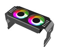 Silent CPU Fan - Double 120mm Radiator, Adjustable ARGB Light, Small Cooler, High Airflow | Indoor Computer Home Heat Dissipation Setup, ideal for PC Case Desktop Workstation Cooling