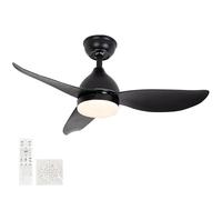 Silent Dimmable Ceiling Fan with LED Light & Remote Control 6 Speed DC Reversible Ceiling Fans for Bedroom & Living Room Timer Function for Ultimate Comfort