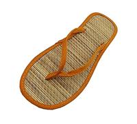 Silent Flip Non Slip Flat Flop Rattan Slippers Sandals Cómodo Mujeres Zapatillas Femeninas (Orange, 37) #26
