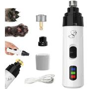 Silent Groom Pro - Molinillo de uñas eléctrico inalámbrico para mascotas, 2 velocidades, silencioso, broca de diamante para cachorros, cortaúñas Nai-ls para perros, gatos, recargable, herramienta de