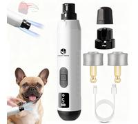 Silent Groom Pro - Molinillo de uñas para mascotas, molinillo de uñas para perros de 5 velocidades con luz LED, 45 db, silencioso, indoloro, aseo y alisado para perros y gatos pequeños, medianos y