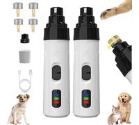 Silent Groom Pro Nail Grinder, 2025 New Dog Nail Trimmer, Dog Nails Trimmer Quick USB Charge with Replacement Grinding Heads, Portable Pet Nails Grooming Smoothing Trimmers Tool (2 PCS)