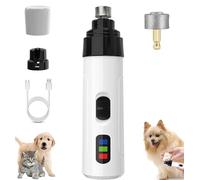 Silent Groom Pro Nail Grinder, 2025 New Dog Nail Trimmer, for Dogs and Cats, Quick USB Charge with Replacement Grinding Heads (Standard+1 Head)