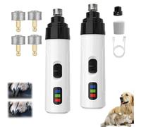 Silent Groom Pro Nail Grinder for Dogs and Cats, 2025 New Nail Trimmer, Quick Rechargeable USB Charge with 2 Replacement Grinding Heads, Low Noise 50dB Pet Paws Grooming Smoothing Tool (2pcs)