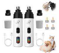 Silent Groom Pro Nail Grinder, Heusom Silent Groom Pro Quiet Dog Nail Trimmer, USB Rechargeable Pet Nail Grinder,for Dog Cat Home Use, Pet Paws Grooming Smoothing Tool (2Pcs)