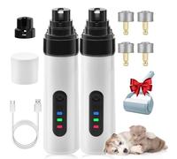 Silent Groom Pro Nail Grinder, Silent Groom Pro Nail Grinder, 2025 New Pet Nail Trimmer, Dogs Nail Grinder with Silent Technology, Pet Paws Grooming Smoothing Tool (2pcs)