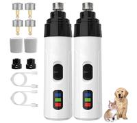 Silent Groom Pro Nail Grinder, Silent Groom Pro Pet Nail Trimmer for Dogs, Rechargeable USB Charging Pet Nail Grinder for Dogs and Cats (2pcs)