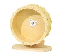 Silent Hamster Running Wheel - Wooden Small Animal Spinner For Gerbils, Mice, Syrian Hamsters | Non Toxic Cage Exercise Toy For rodant Fitness | Pet Activity Wheel For Indoor Play, Smooth Rotation