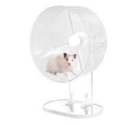 Silent Hamster Wheel, Acrylic Exercise Wheel, Quiet Running Tool for Small Animals, Non-Slip Base, Excellent and Comfortable, Ideal for Gerbils, Mice, 8.27 in Diameter