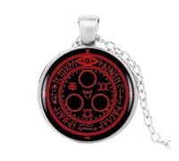Silent Hill Halo Of The Sun Logo Colgante Collar Hecho A Mano Vintage Redondo Negro Collar Mujer Joyería, nan