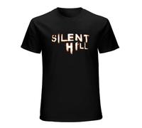 Silent Hill T Shirt Silent Hill T-Shirt Beach tee Shirt Printed 100 Percent Cotton Men Fun Short Sleeves Tshirt Black L