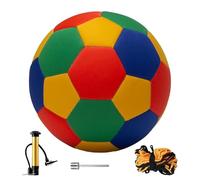 Silent Indoor Soccer Ball Set - Pelota de entrenamiento de espuma de bajo ruido para regatear y juggling | Soft Touch Diving Cloth Soccer Balls with Pump & Net Bag | Quiet Play Gear for Kids