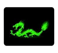 Silent Monsters Alfombrilla de ratón Ordenador 240 x 200 mm Mouse Pad pequeña Tela, Dragón de Fuego, Antideslizante y silenciosa, Gaming, Oficina, Home Office, Lavable, Enrollable, Cortada con láser
