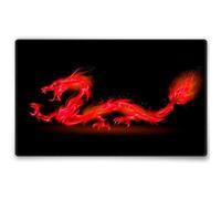Silent Monsters Alfombrilla de ratón Ordenador 240 x 200 mm Mouse Pad pequeña Tela, dragón Rojo, Antideslizante y silenciosa, para Gaming, Oficina, Home Office, Lavable, Enrollable, Cosida
