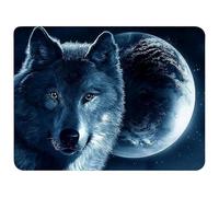 Silent Monsters Alfombrilla de ratón Ordenador 240 x 200 mm Mouse Pad pequeña Tela, Lobo, Antideslizante y silenciosa, para Gaming, Oficina, Home Office, Lavable, Enrollable, Cortada con láser