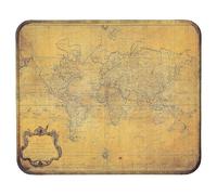 Silent Monsters Alfombrilla de ratón Ordenador 240 x 200 mm Mouse Pad pequeña Tela, Mapa del Mundo, Antideslizante y silenciosa, para Gaming, Oficina, Home Office, Lavable, Enrollable, Cosida