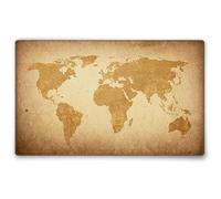 Silent Monsters Alfombrilla de ratón Ordenador 350 x 260 mm Mouse Pad Tela Mundo marrón, Antideslizante y silenciosa, para Gaming, Oficina, Home Office, Lavable, Enrollable, Cosida