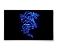 Silent Monsters Alfombrilla de ratón Ordenador 360 x 250 mm Mouse Pad Tela dragón Azul, Antideslizante y silenciosa, para Gaming, Oficina, Home Office, Lavable, Enrollable, Cosida