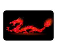 Silent Monsters Alfombrilla de ratón Ordenador 360 x 250 mm Mouse Pad Tela Dragon Rojo, Antideslizante y silenciosa, para Gaming, Oficina, Home Office, Lavable, Enrollable, Cortada con láser